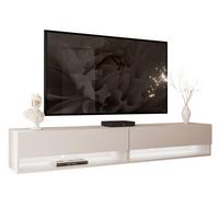 HÄNGESCHRANK TV-Möbel CALANTE 180 cm mit LED-Beleuchtung - Kaschmir, Holzwerkstoff (180/30/35cm) - Lookway