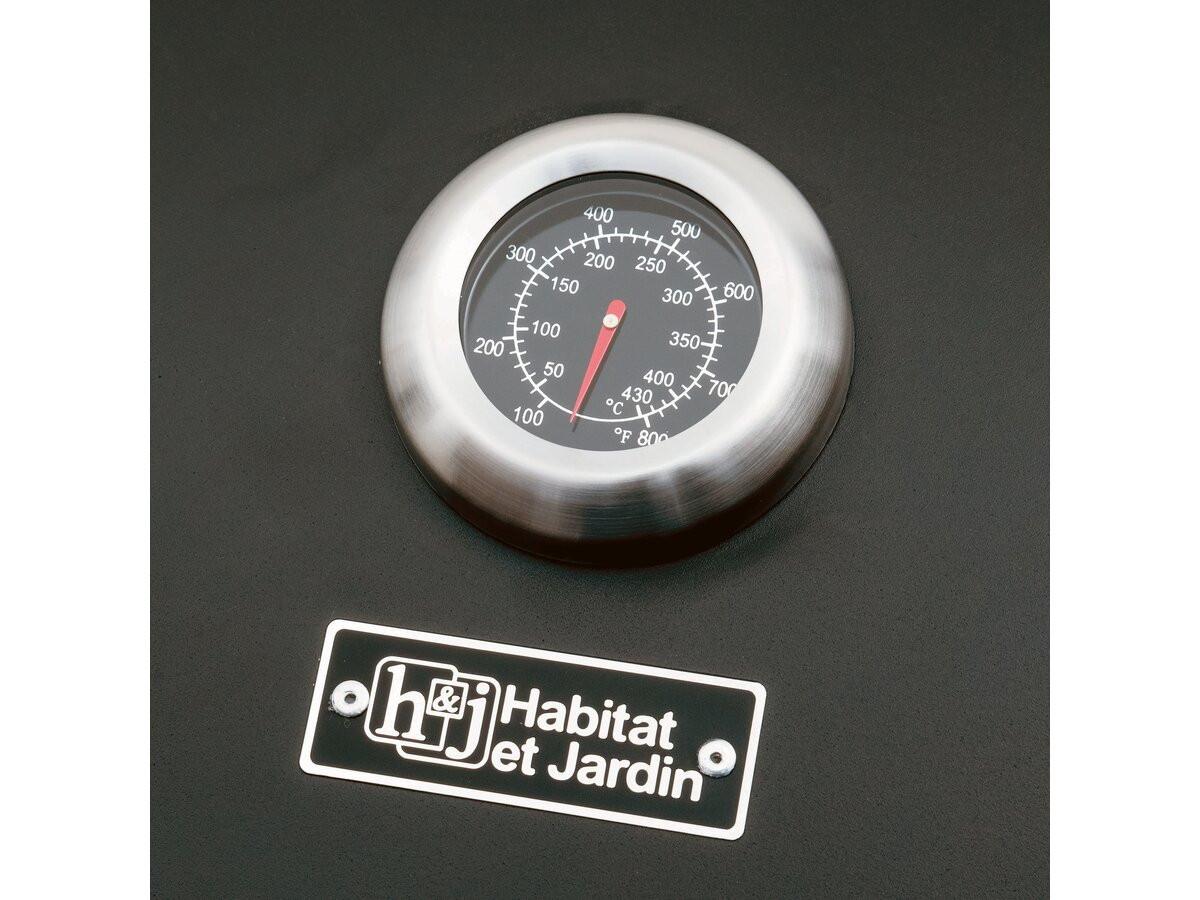 HOLZKOHLENGRILL vicomte Schwarz - Schwarz, Metall (46/123/92.5cm) - Habitat Garten