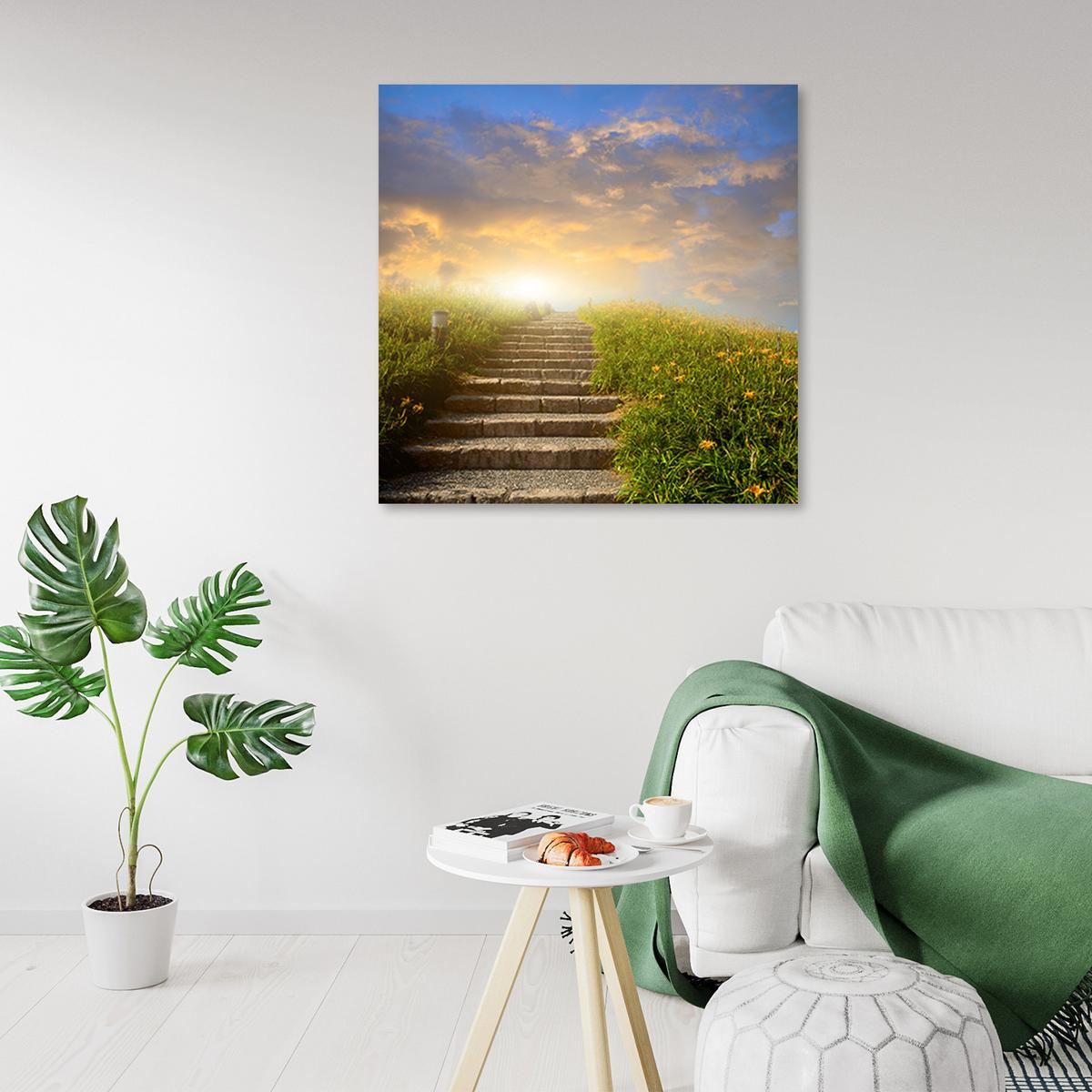 WANDBILD landschaften gelb - Gelb, Textil (40/40cm) - Feeby