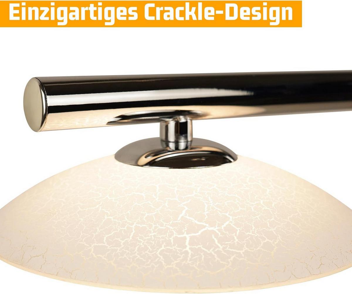 HÄNGELEUCHTE Zorvq 94/16/133 cm - Chromfarben, Glas/Metall (94/16/133cm) - ZMH