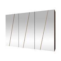 DREHTÜRENSCHRANK Zen 6L 300 cm - Goldfarben/Nussbaumfarben, Holzwerkstoff/Kunststoff (300/202/50cm) - MIRJAN24