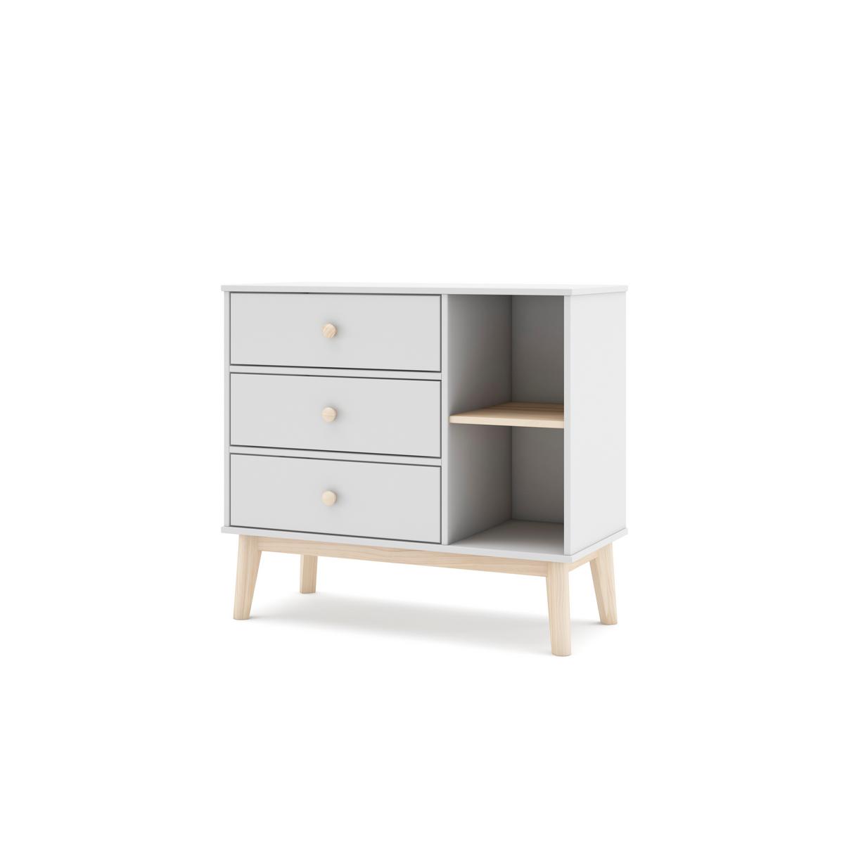 KOMMODE Esteban Weiß 90/40/81 cm - Weiß, Holz (40/81/90cm) - Calicosy