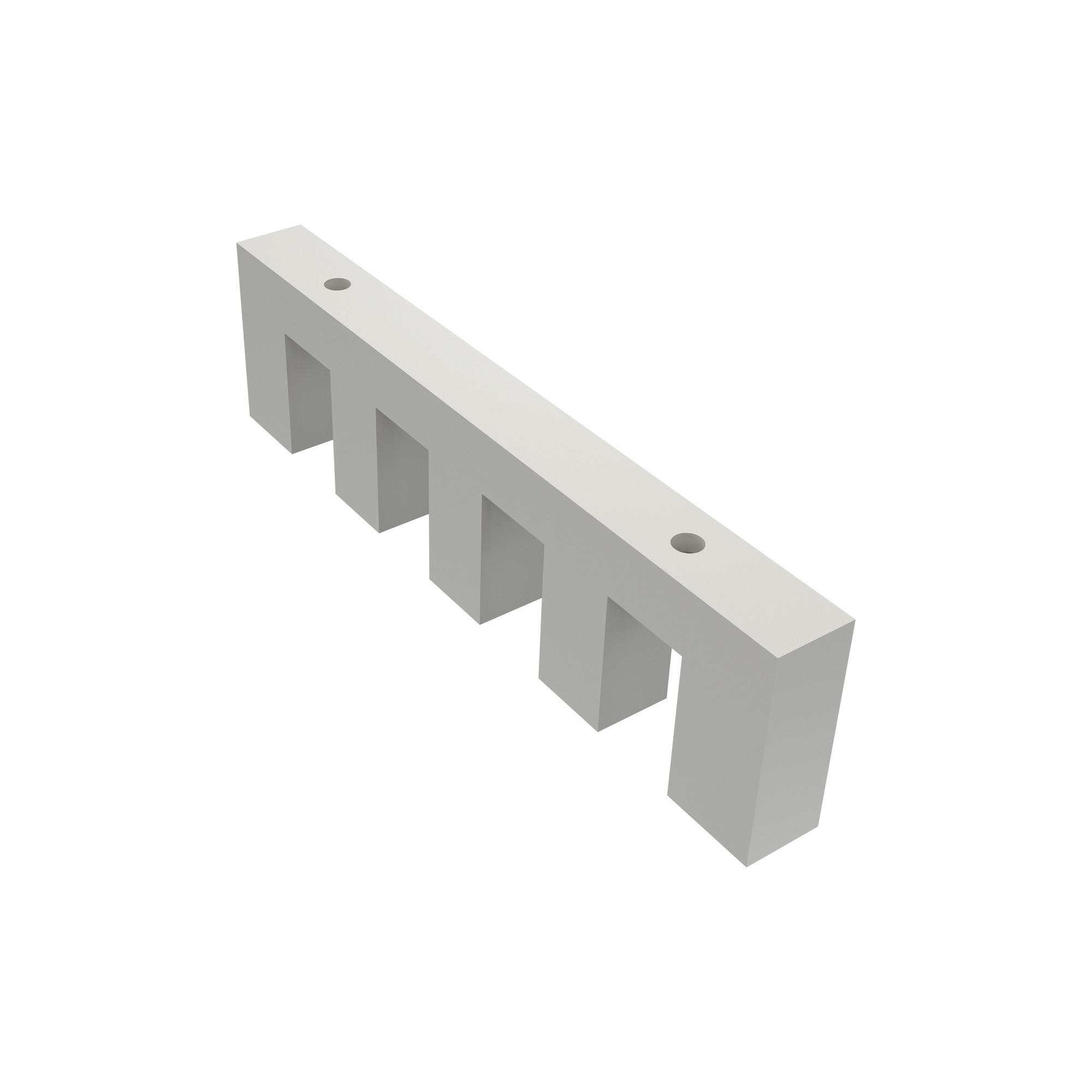 DECKENTRÄGER FÜR GARDINENSTANGEN INNENLAUF 14x35 mm, Smartline 4-läufig, Weiß - Weiß, Metall (12.5/3.4/1.2cm) - INTERDECO