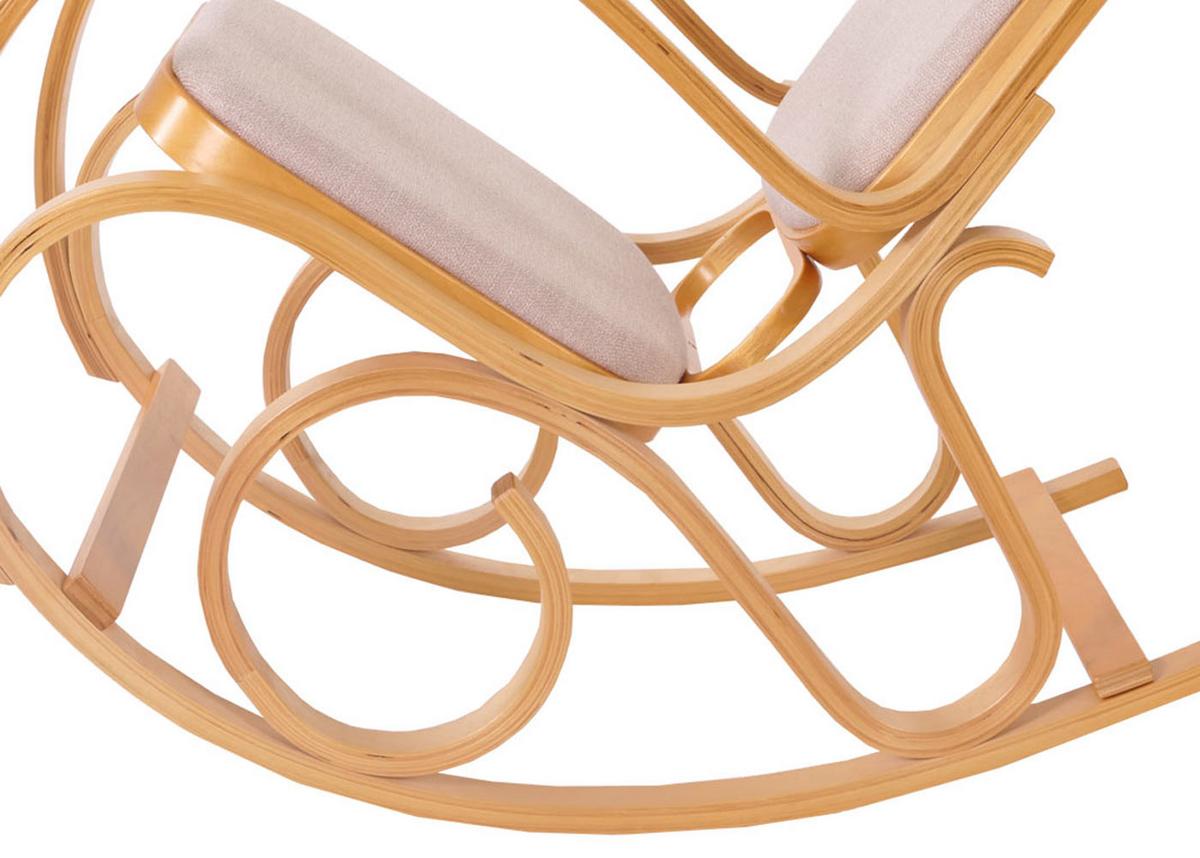 SCHAUKELSTUHL Eiche Dekor, Beige - Eichefarben/Beige, Holz (55/90/96cm) - MCW