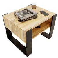 COUCHTISCH Karo65 65/45/53,6 - Alteiche/Schwarz, Holzwerkstoff (53.6/65/45cm) - RAUMHIRSCH FURNITURE