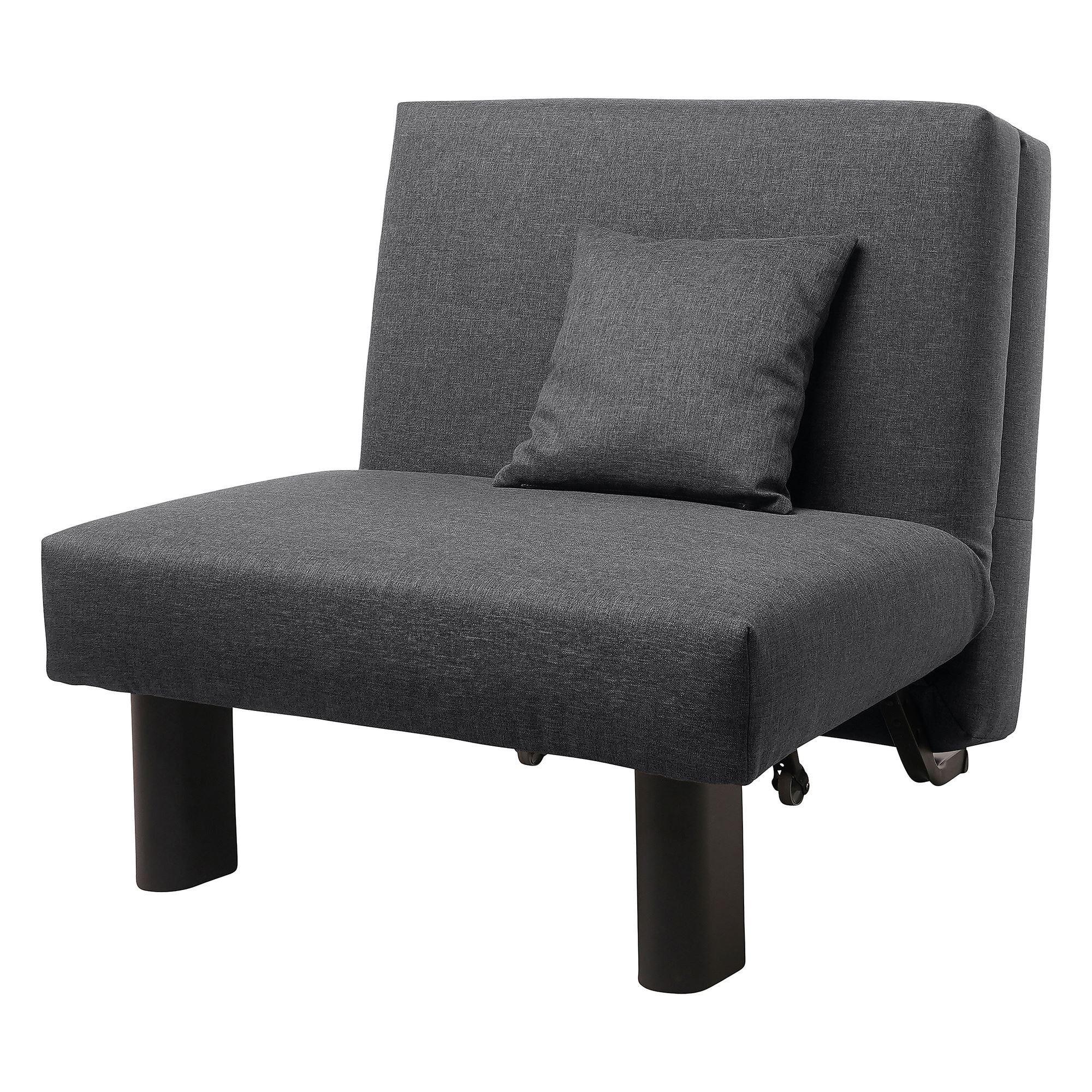 FALTSESSEL Kalomira Bezug Flachgewebe Metall schwarz / graphit - Grau, Kunststoff (100/85/85cm) - 58aufmkessel