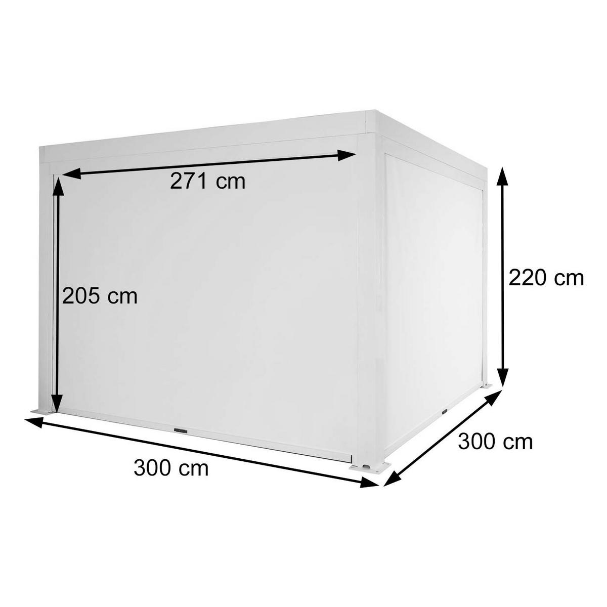 PERGOLA MIT SEITENWAND Anthrazit - Anthrazit, Metall (300/220/300cm) - MCW