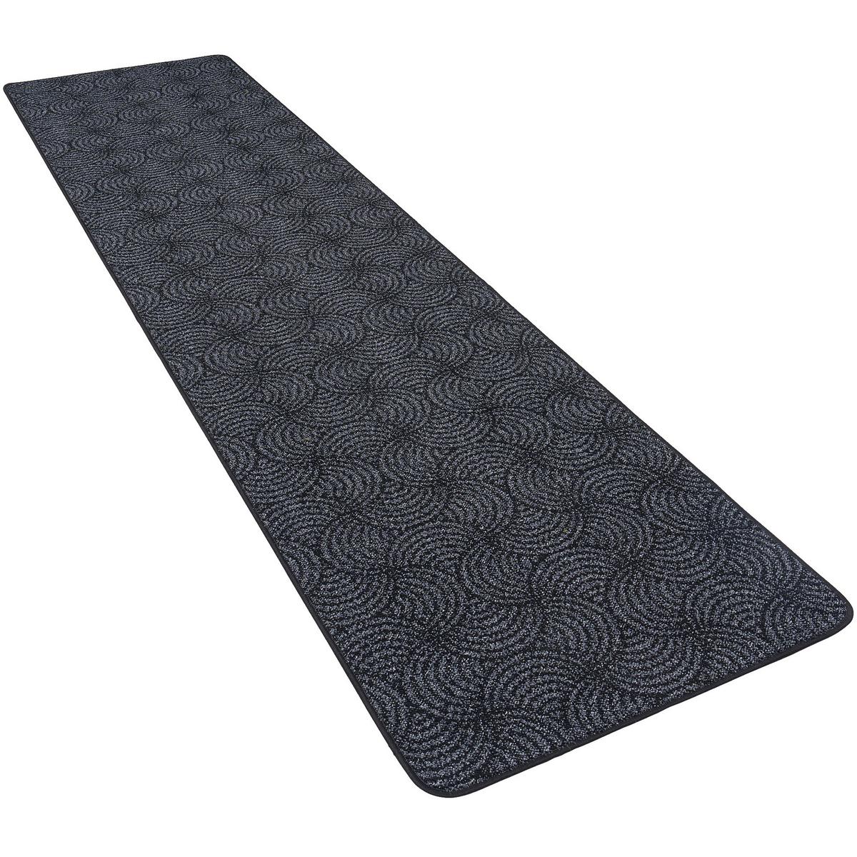 LÄUFER FEINSCHLINGE DESIGNER TEPPICH CIRCLE - Schwarz, Textil (100/200cm) - Snapstyle