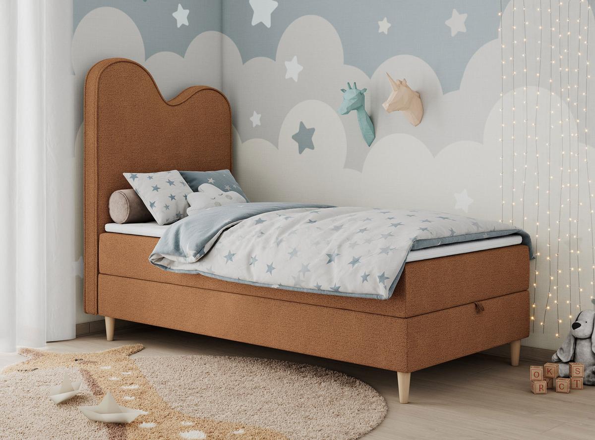 BOXBETT FLOW 90/180 Orange Struktur - H3 - Orange, Holz/Textil (90/180cm) - MKS
