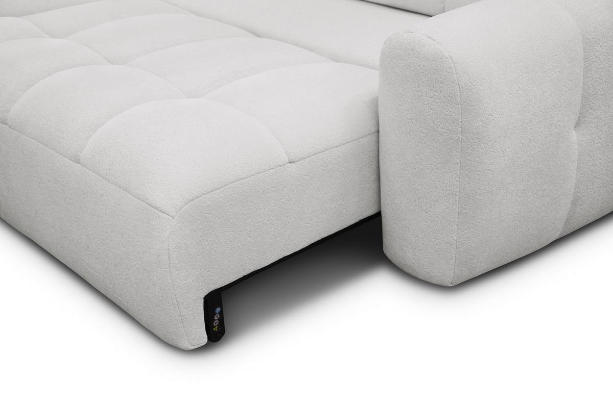 ECKSOFA LUMERO 4-Sitzer LINKS, hellgrau - Hellgrau/Schwarz, Holz/Textil (275/166cm) - Courtois Laville