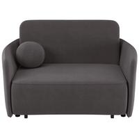 SCHLAFSOFA Paxi 145 cm - Graubraun/Schwarz, Textil/Metall (145/84/106cm) - Selsey