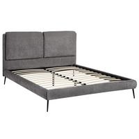 POLSTERBETT Nuit, Doppelbett 160x200 cm ohne Matratze, Chenille-Stoff, Dunkelgrau - Dunkelgrau, Textil (160/200cm) - Beautysofa