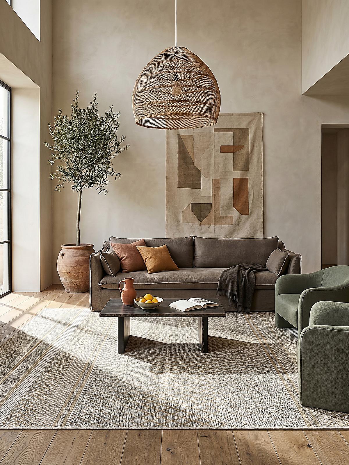 FLACHWEBTEPPICH Berber ESERA Polypropylen Beige 120 x 160 cm - Beige, Textil (120/160cm) - KADIMA DESIGN