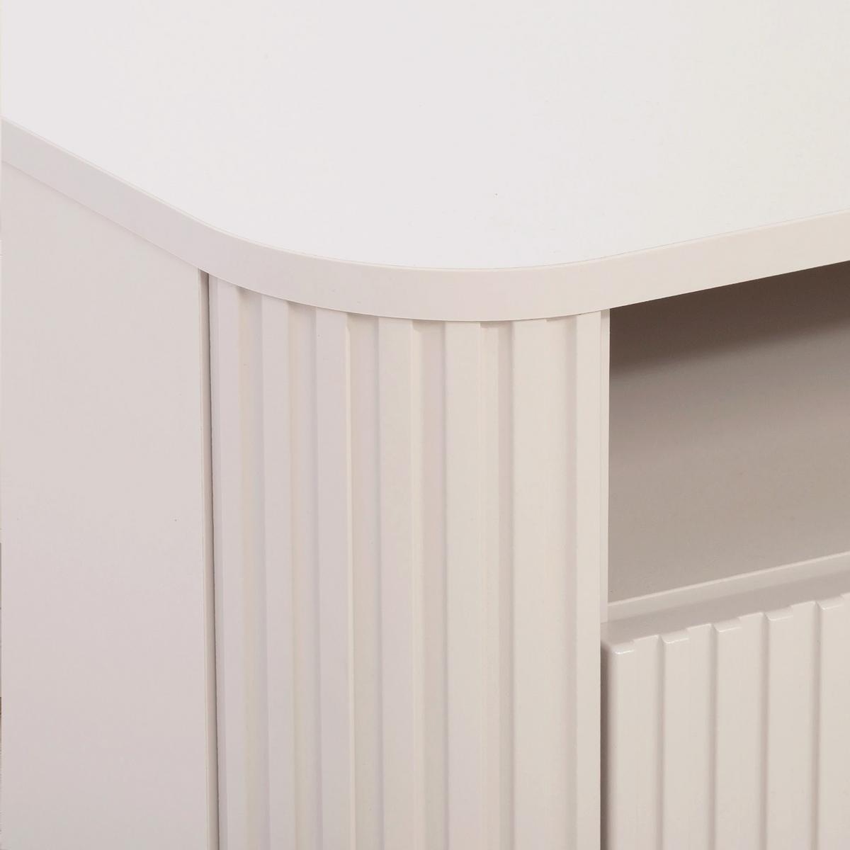 TV-SCHRANK AURA auf Füßen mit geriffelter Front - Beige, Holzwerkstoff (138/53/40cm) - Idohome