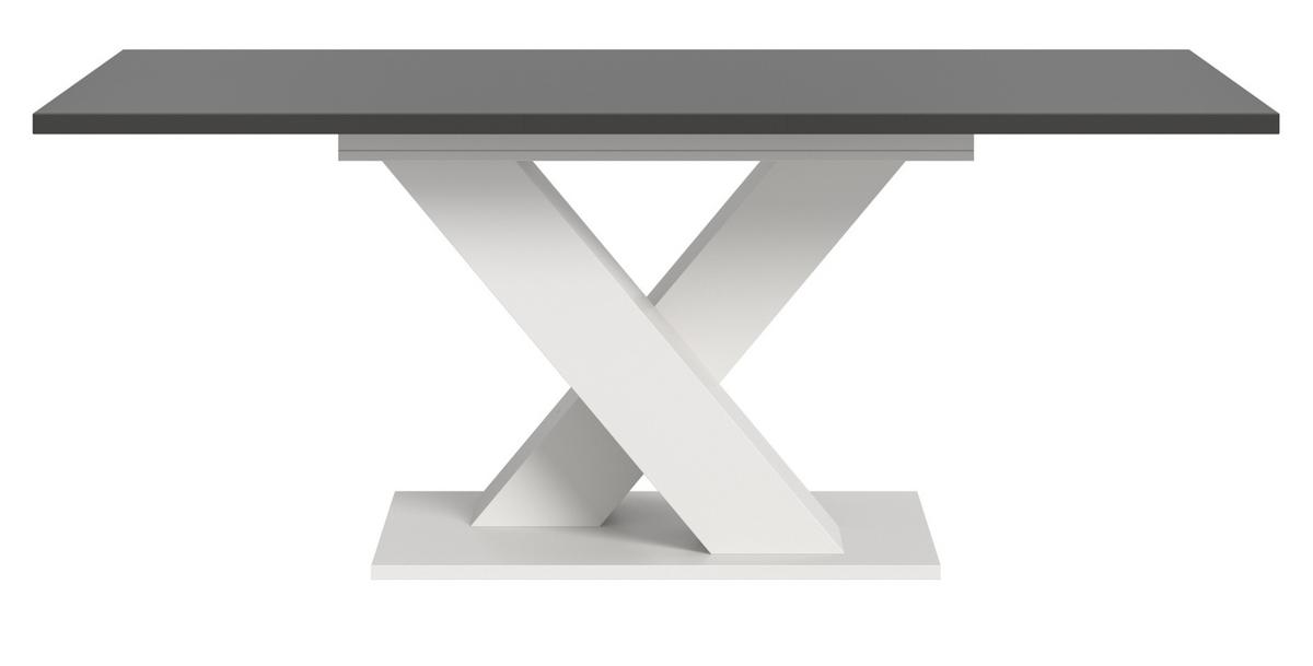 ESSTISCH weiß und grau, Küchentisch ausziehbar 150 - 190 cm - Weiß/Grau, Holzwerkstoff/Metall (150/90/76cm) - Inn.Furn