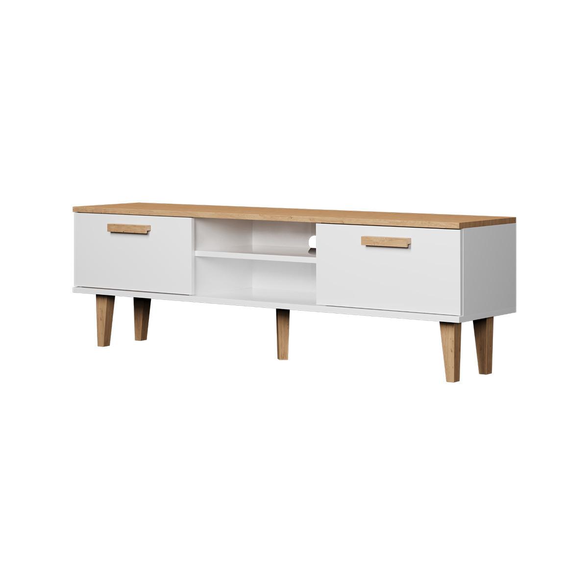 TV-MÖBEL Denver Weiß - Weiß, Holzwerkstoff (35/47/160cm) - Petits-meubles