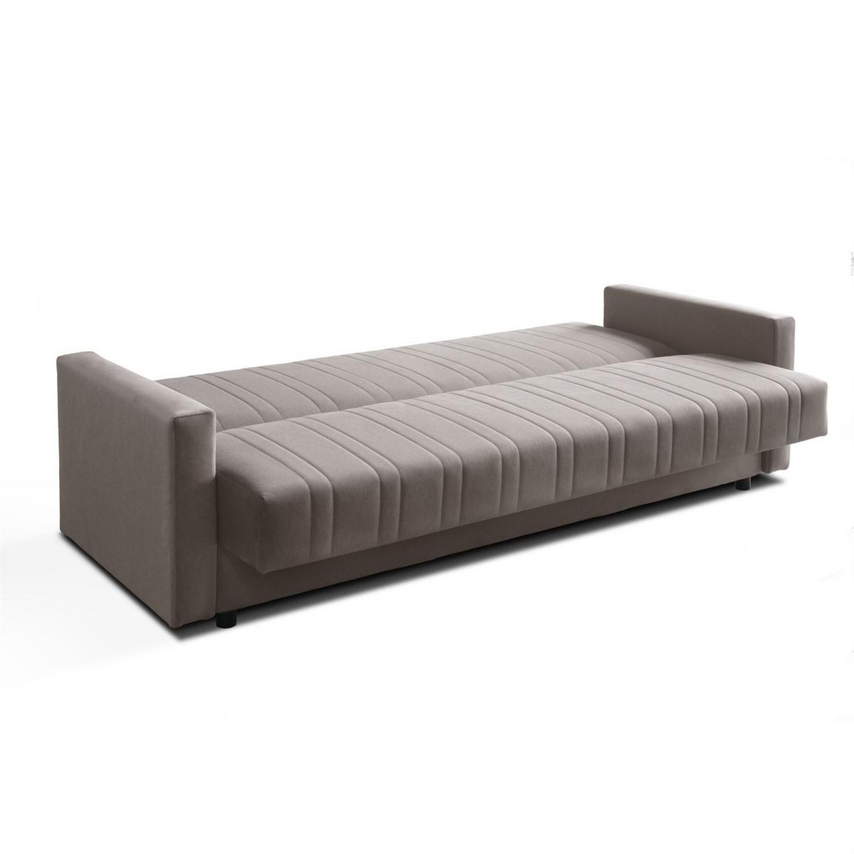 SCHLAFSOFA VERO MAX mit Schlaffunktion Castel 20 - Grau, Textil (191/88/90cm) - Lookway
