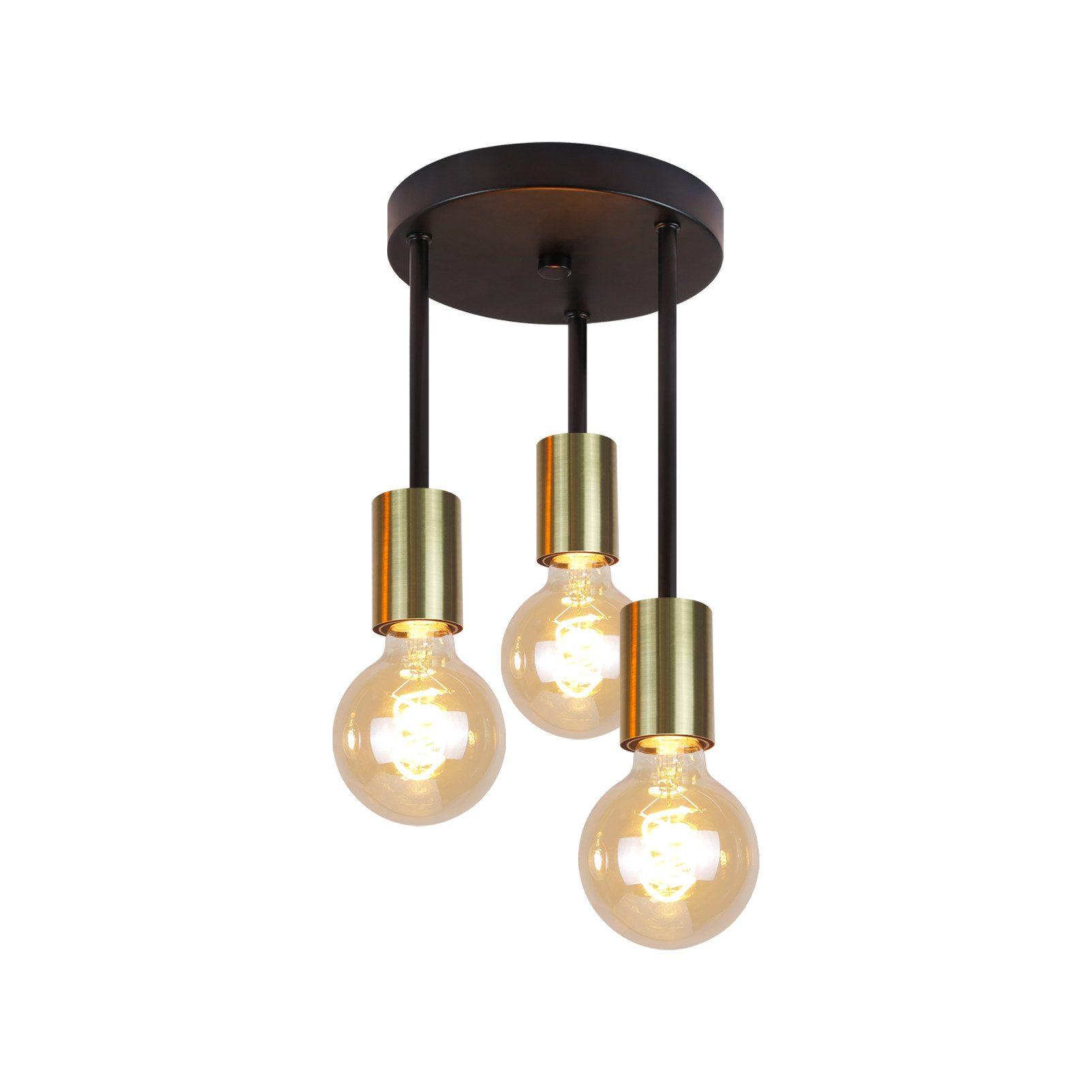 DECKENSTRAHLER Kirara 20.5/19/5.5cm - Goldfarben, Metall (20.5/19/5.5cm) - ZMH