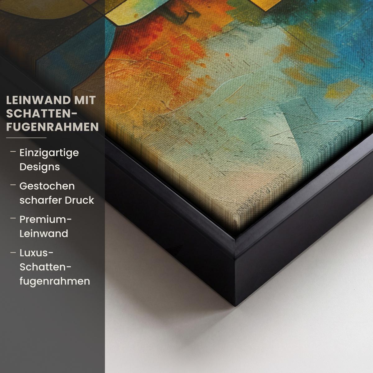 LEINWAND Bilder mit Rahmen - Kunst - Abstrakt - Modern - 30x40 - Gelb, Textil (30/40cm) - MuchoWow