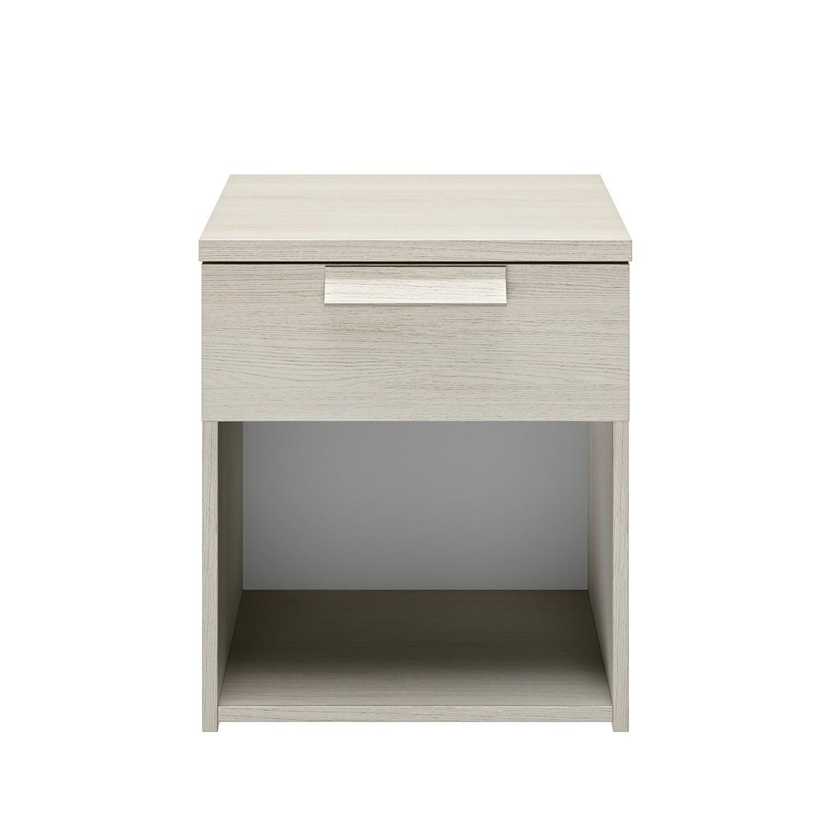 NACHTTISCH 1 Schublade Cyrus - Französische Herstellung - 43/36/50 cm - Eschefarben, Holzwerkstoff (36/50/36cm) - Calicosy