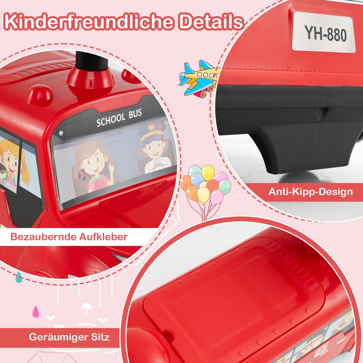 RUTSCHAUTO Rot - Rot, Kunststoff (55/36/23cm) - COSTWAY