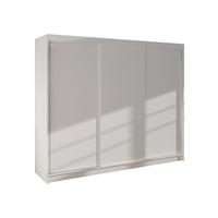 SCHWEBETÜRENSCHRANK Derby II - Weiß, Holzwerkstoff/Metall (200/215/58cm) - MIRJAN24