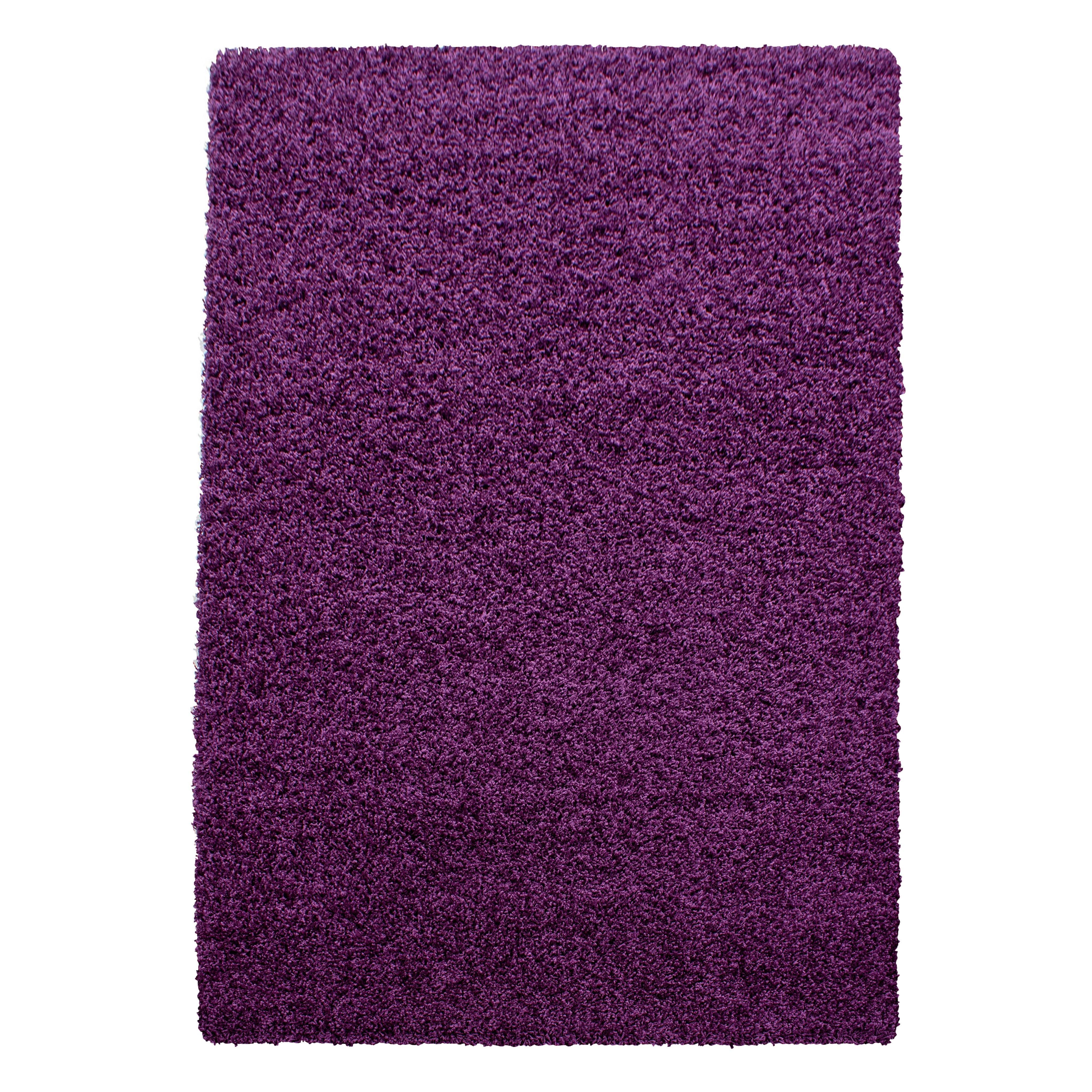 HOCHFLORTEPPICH RHEIN, einfarbig, aus Polypropylen, Violett, 100 x 200 cm - Lila, Textil (200/100cm) - KADIMA DESIGN