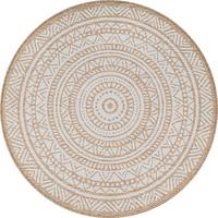 RUNDTEPPICH Orientalisch BORNO Polypropylen Natur 120 x 120 cm - Beige, Textil (120/120cm) - KADIMA DESIGN