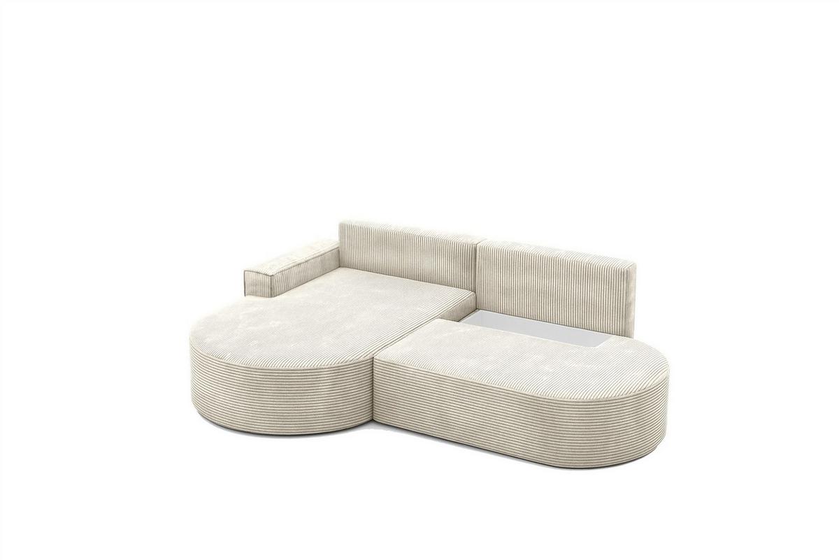 ECKSOFA Girona Mit Schlaffunktion - Weiß, Holzwerkstoff/Textil (278/179cm) - Fun Möbel