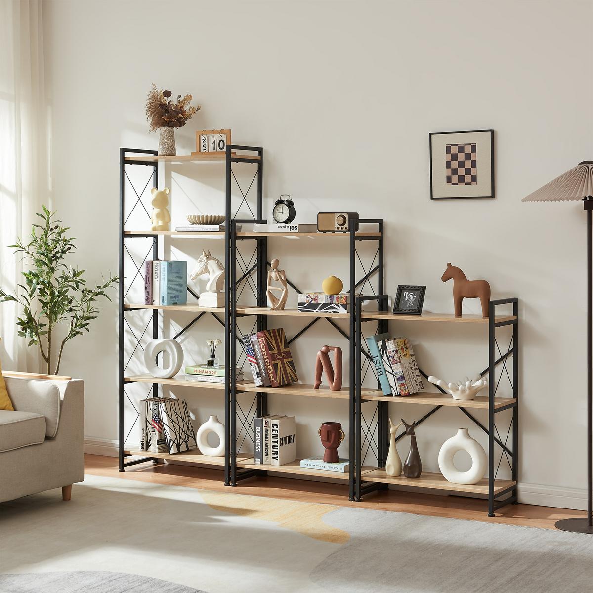 STANDREAGL Skørping - Eichefarben/Schwarz, Holzwerkstoff/Metall (65/125/30cm) - [en.casa]