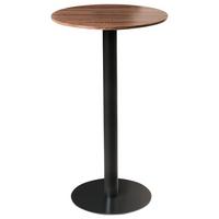 STEHTISCH Schwarz/Dunkelbraun 60/60 cm Morella - Dunkelbraun, Holzwerkstoff (60/60/102cm) - Beliani