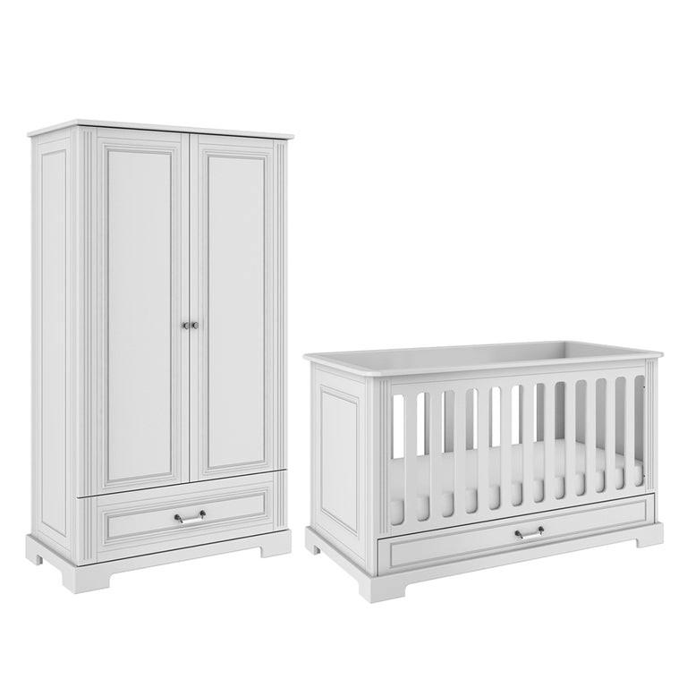 BABYZIMMER 2-teilig Weiß - Weiß, Holzwerkstoff (152/92/83cm) - Petits-meubles