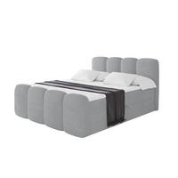 BOXBETT mit Matratze H3 - NINA-Z - 120x200 cm Grau - Silberfarben, Holzwerkstoff (120/200cm) - ALTDECOR