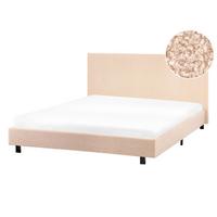 POLSTERBETT mit Lattenrost 140x200 cm Beige Albi - Beige, Textil (140/200cm) - Beliani