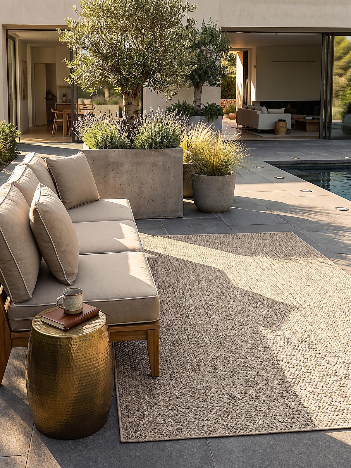 FLACHWEBTEPPICH Bordüre CORDEV Polypropylen Natur 300 x 400 cm - Beige, Textil (300/400cm) - KADIMA DESIGN