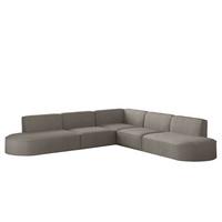 ECKSOFA Palma In Scala - Grau, Holzwerkstoff/Textil (276/276cm) - Fun Möbel