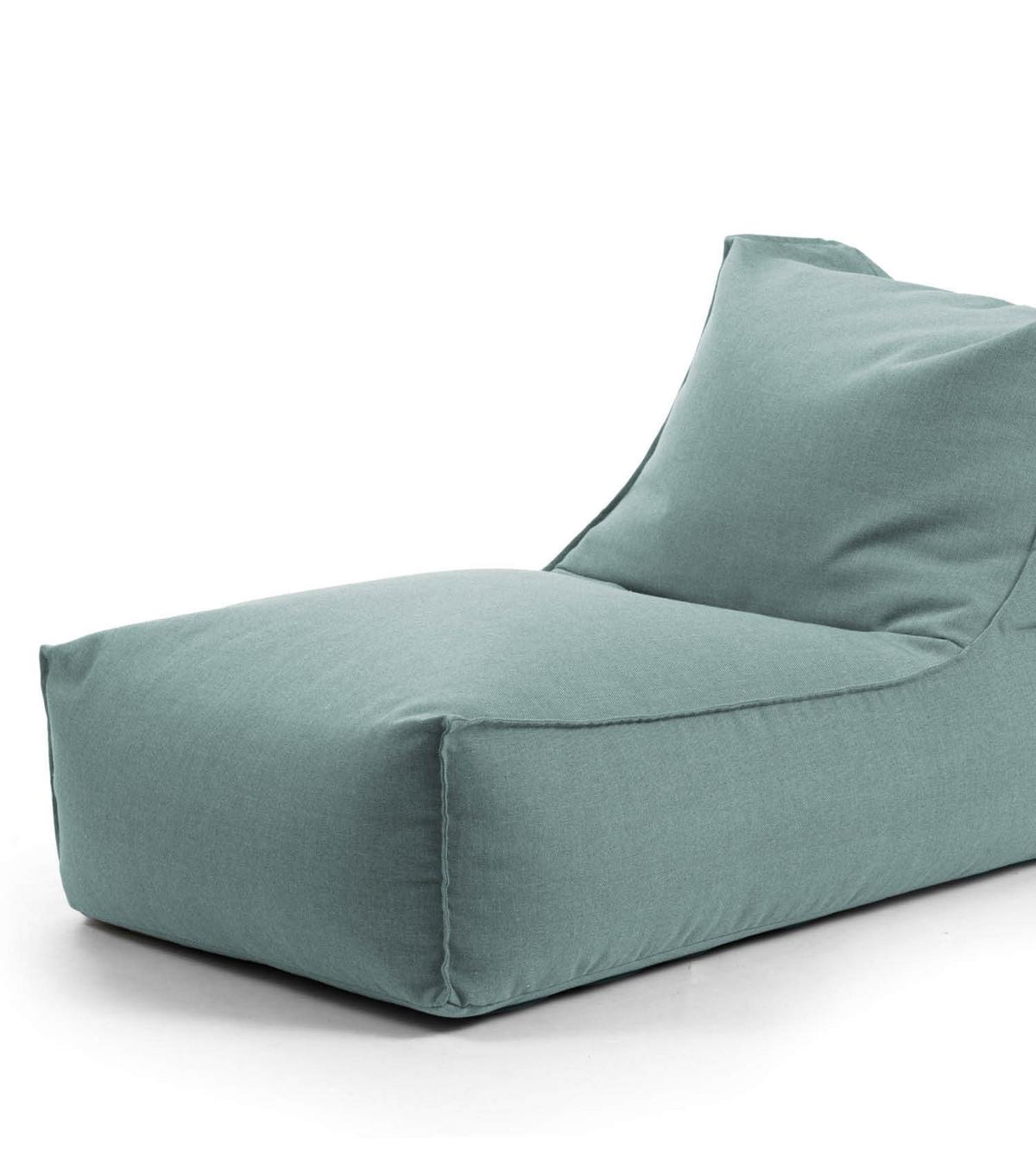 OUTDOOR SITZSACK und Hocker Der Sundowner - Blau, Textil (60/65/95cm) - Mokebo