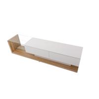TV-MÖBEL Weiß 170/36/38CM - Schwarz, Holzwerkstoff (36/38/170cm) - Urban Meuble