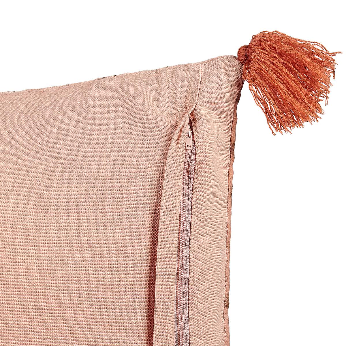 DEKOKISSEN 2er-Set Rosa 45/45 cm Rumhora - Pink, Textil (45/45cm) - Beliani