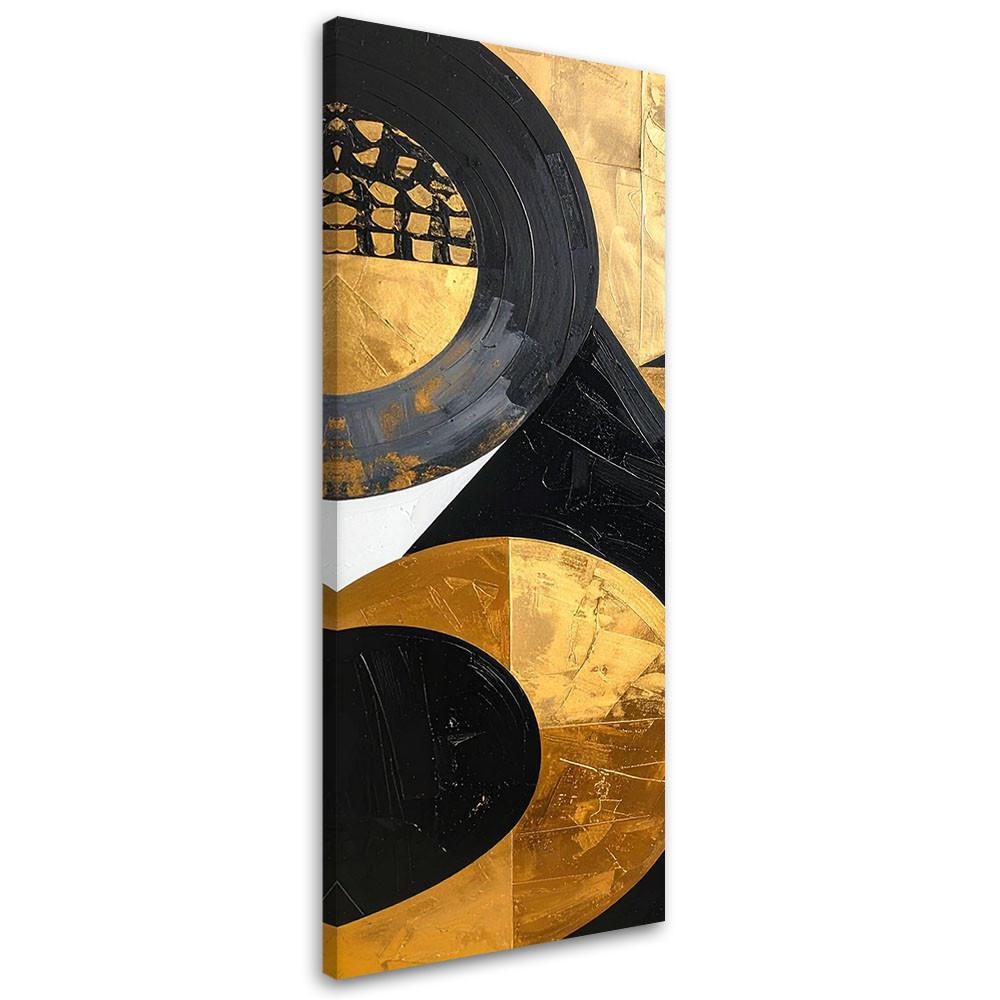 LEINWANDBILD 3D und geometrisch 30x90cm - Goldfarben, Textil (30/90cm) - Feeby