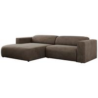 OFERTA WYCOFANA ECKSOFA PASADENA Braun Velvet Links Seite - Schwarz/Braun, Kunststoff/Textil (180/288cm) - MKS