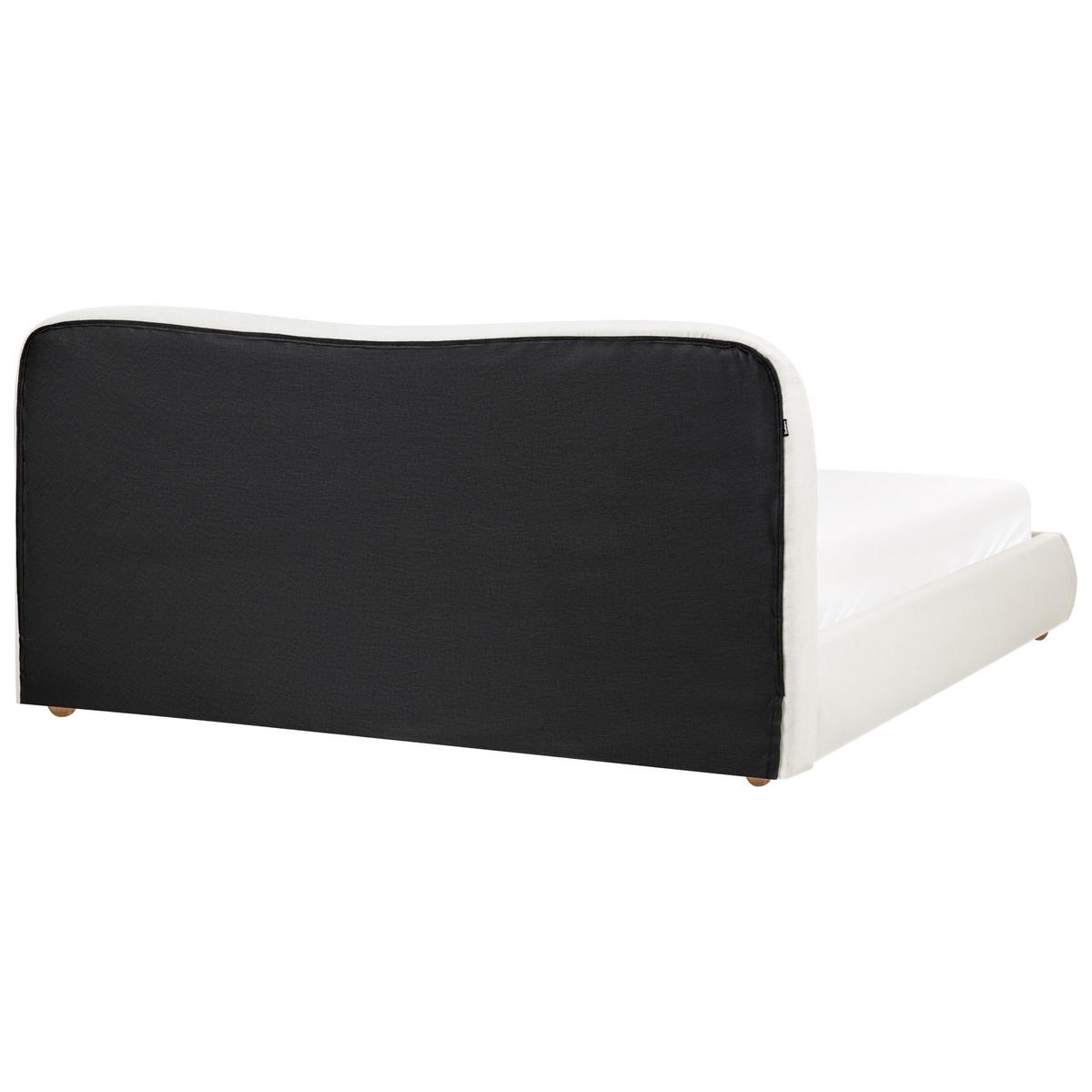 BETT mit Stauraum 180/200 cm Stoff Cremeweiß Blagnac - Creme, Textil (180/200cm) - Beliani