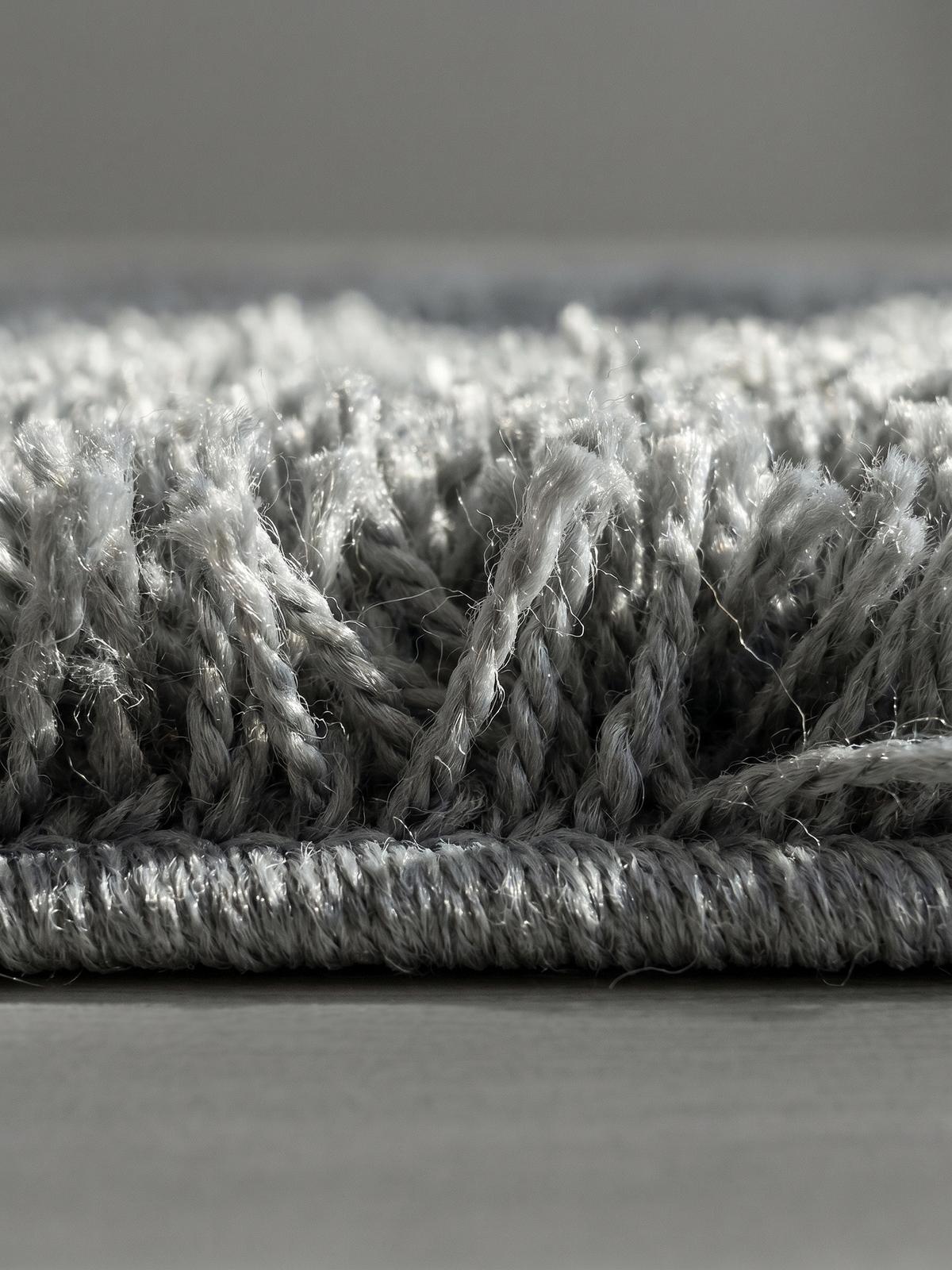 HOCHFLORTEPPICH SALZACH, einfarbig, aus Polypropylen, Hellgrau, 80 x 250 cm - Grau, Textil (80/250cm) - KADIMA DESIGN