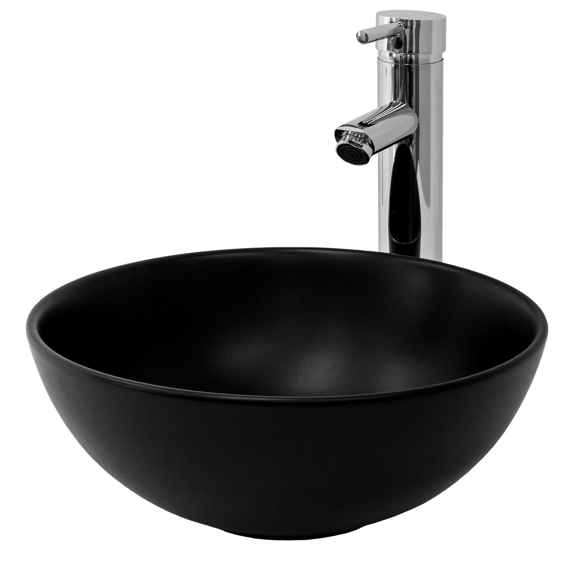 WASCHBECKEN - Schwarz, Keramik (32/13.5/32cm) - ML-DESIGN