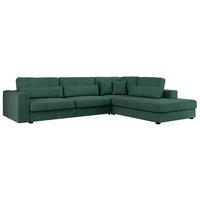 ECKSOFA Savona Grün Strukture - rechts - Schwarz/Grün, Kunststoff/Textil (249/316cm) - MKS