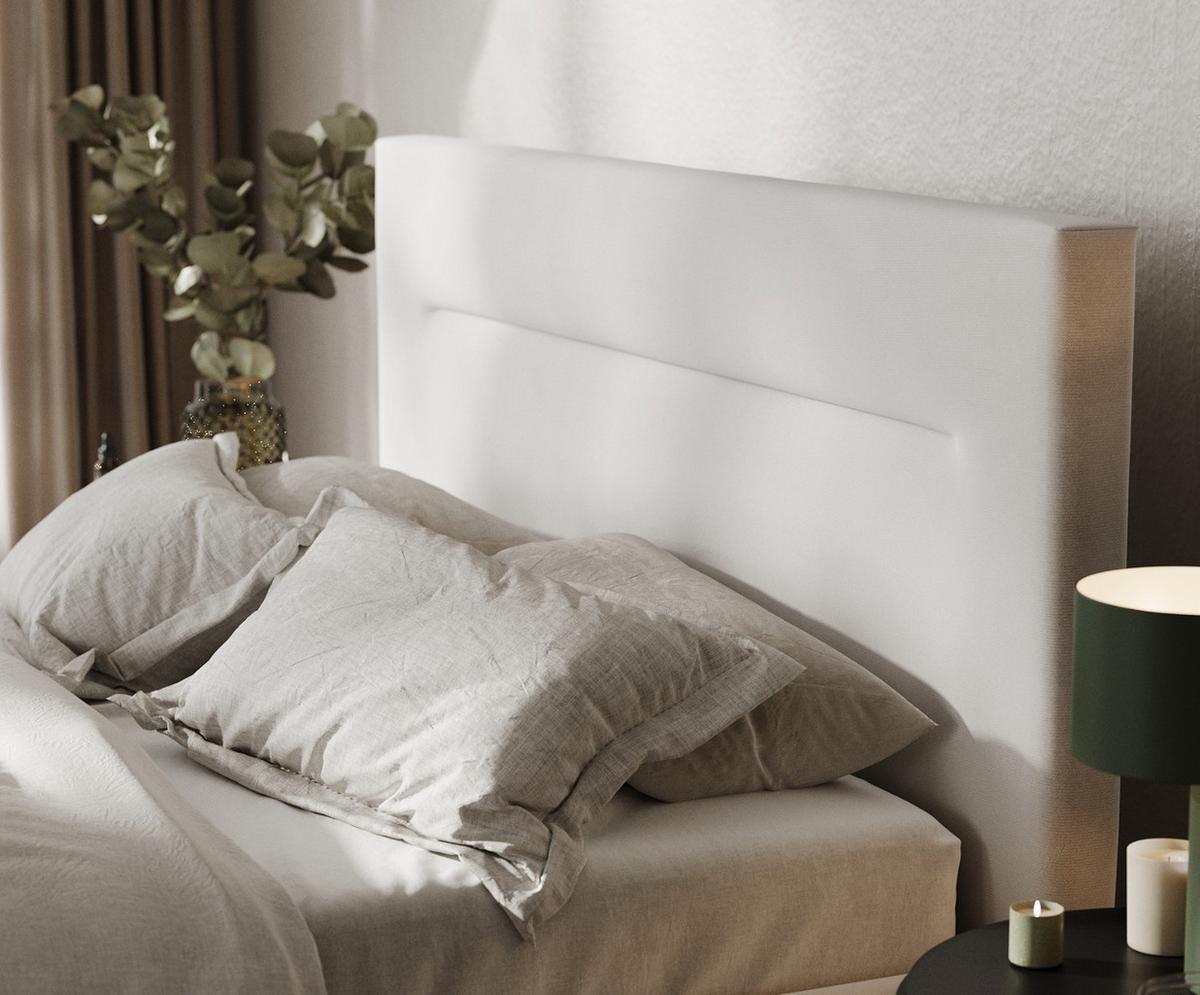 POLSTERBETT Liline 140/200 cm Hellbeige im Paros Stoff - Beige/Schwarz, Holz/Holzwerkstoff (140/200cm) - AltaBeds