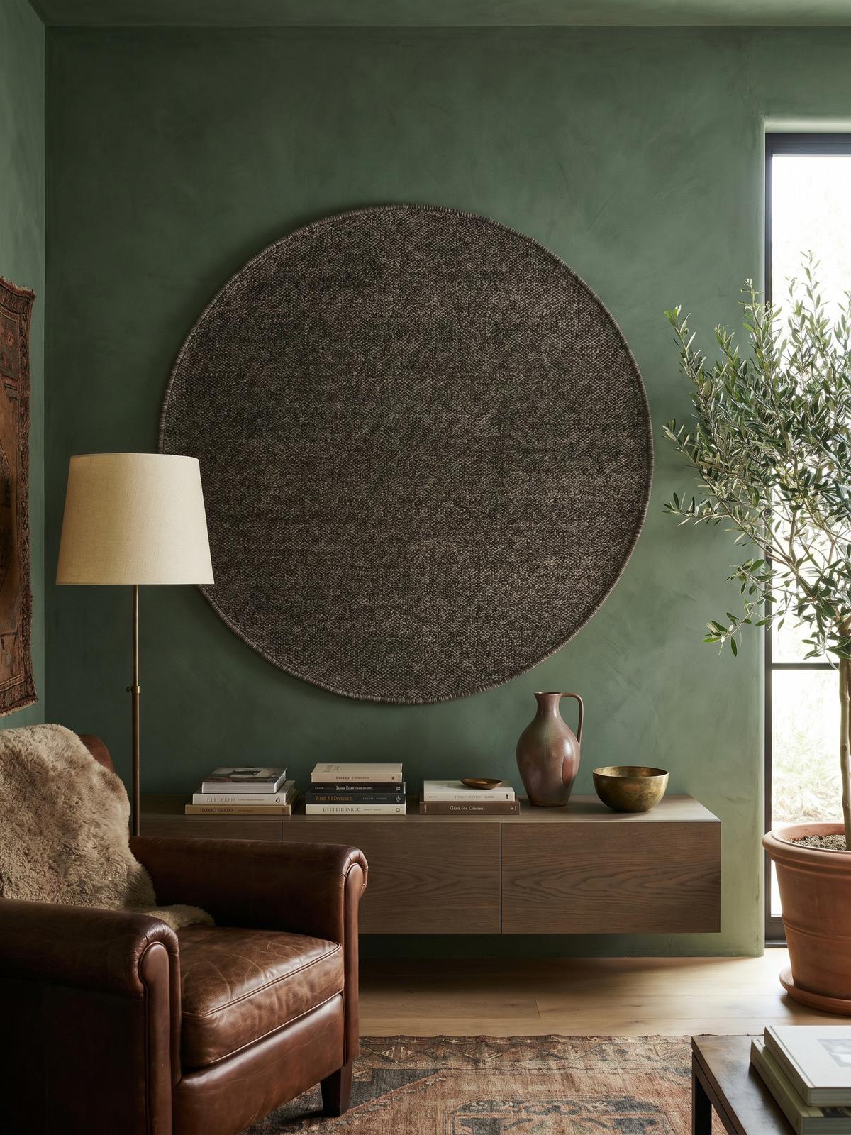 TEPPICH Kurzflor AMMER in Braun, einfarbig, Ø 200 cm - Braun, Textil (200/200cm) - KADIMA DESIGN