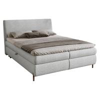 BOXBETT Evia - H3 - Hellgrau/Braun, Holzwerkstoff/Textil (160/200cm) - MIRJAN24