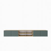 LOWBOARD ROVA 300/41/40 cm, Hängender TV-Schrank Eiche Artisan / Grün - Eiche Artisan/Grün, Holzwerkstoff (300/41/40cm) - MASSENO