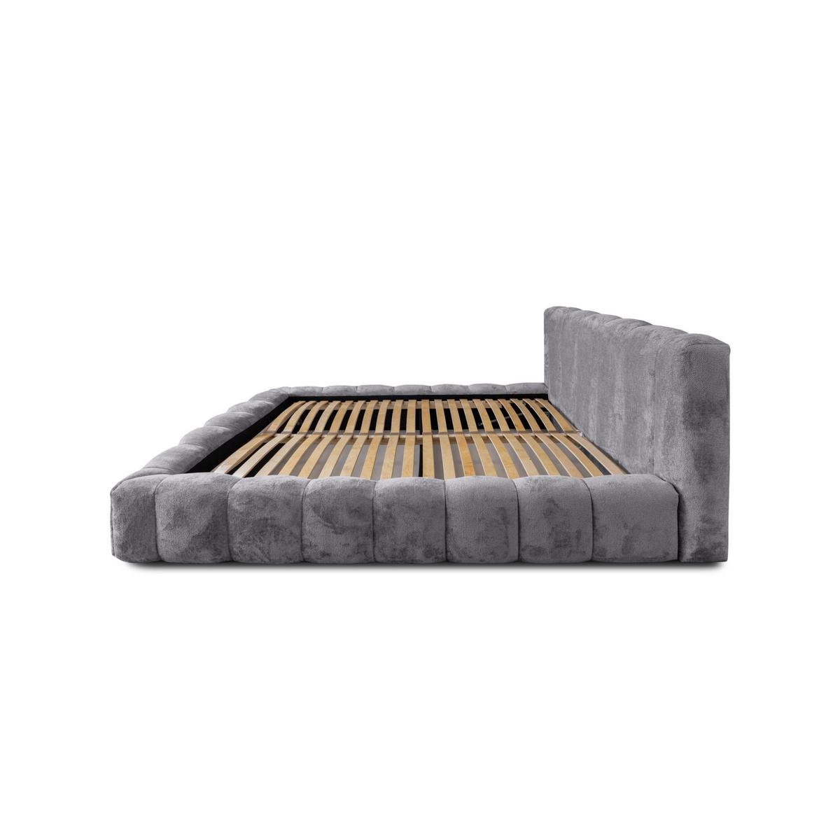 POLSTERBETT Hailey In Tender Way - Grau, Holzwerkstoff/Textil (180/200cm) - Fun Möbel